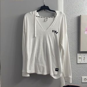 PINK Victoria's Secret Tops - VS PINK V neck hoodie PINK Victoria's Secret Tops - VS PINK V neck hoodie